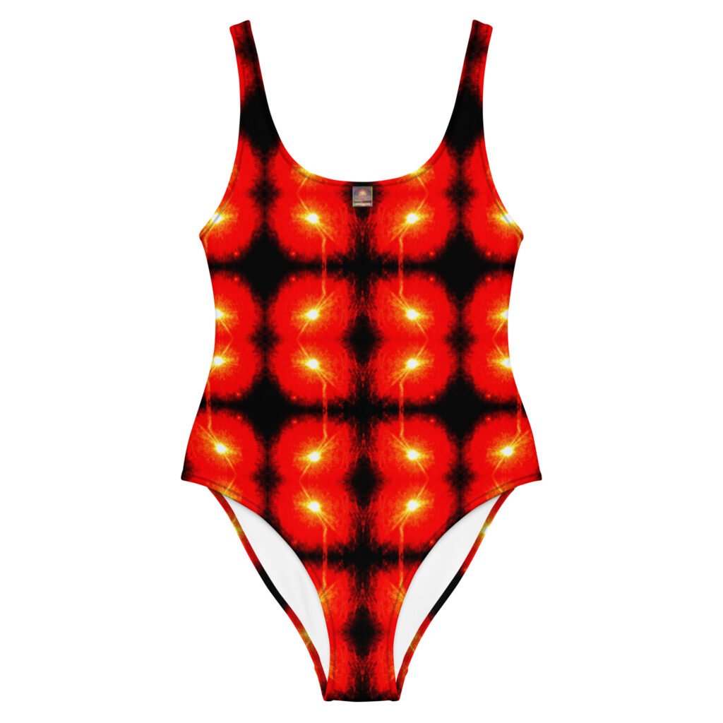Burnt Red Mirrored Swimsuit