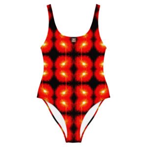 Burnt Red Mirrored Swimsuit