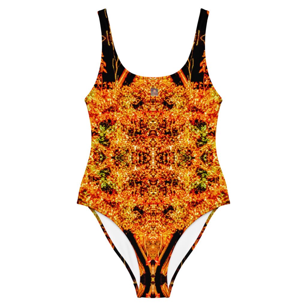 Golden Bushes One-Piece Swimsuit