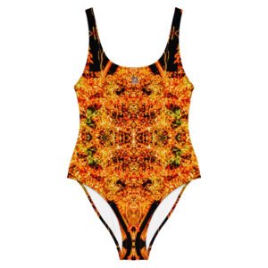 Golden Bushes One-Piece Swimsuit