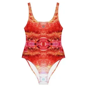 Mayan Red Ancient Rocks Swimsuit