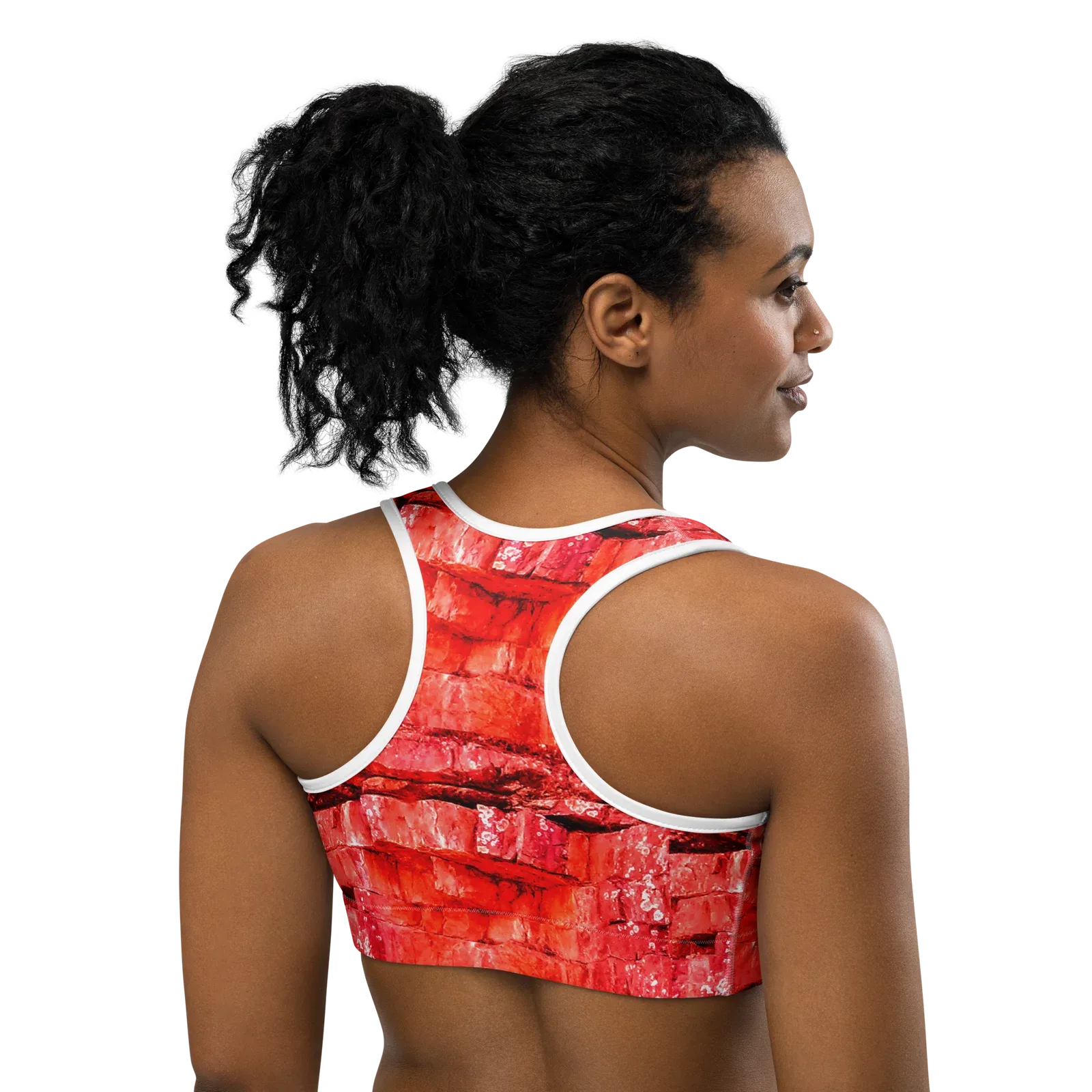 Mayan Red Designer Sports Bra - Image 4
