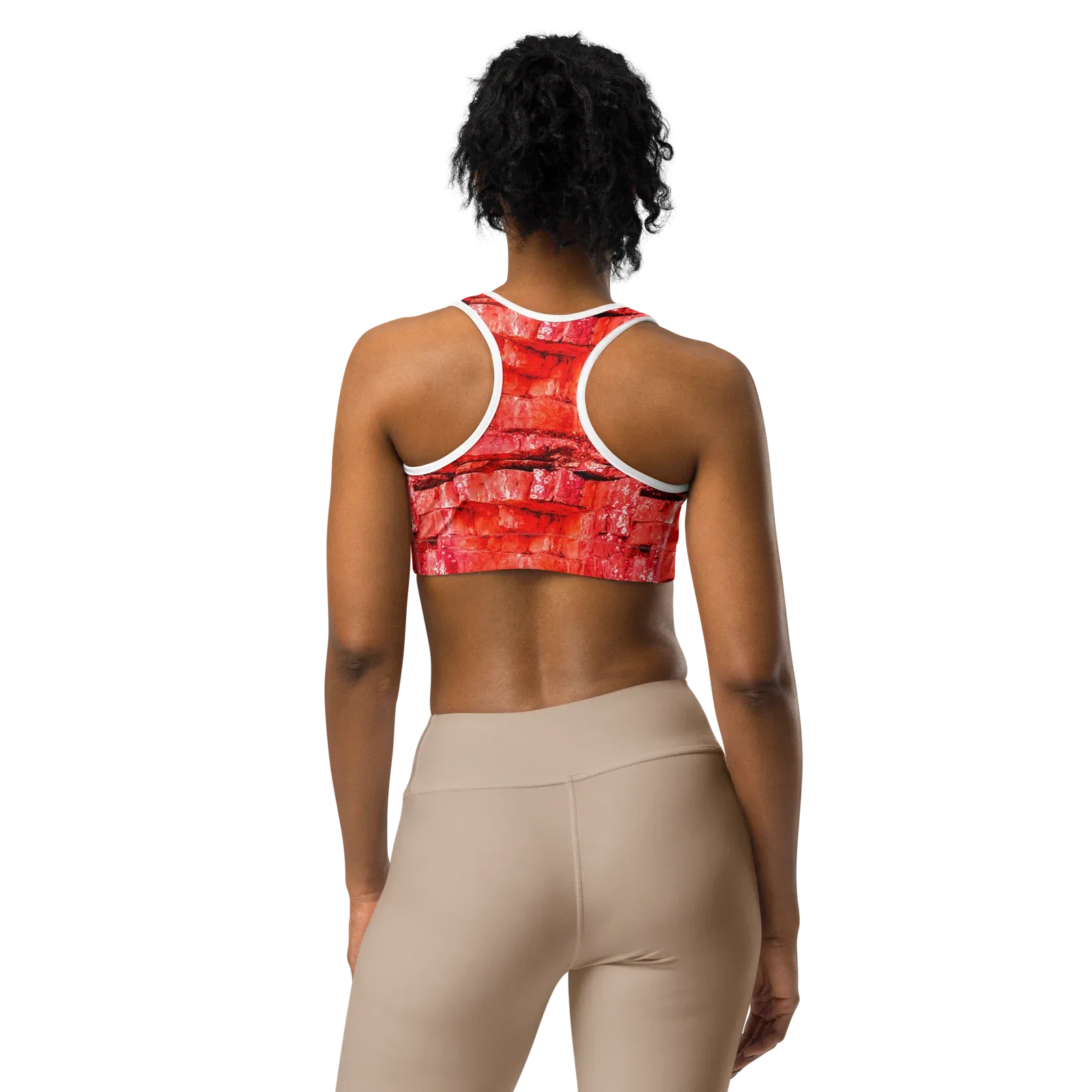 Mayan Red Designer Sports Bra - Image 3