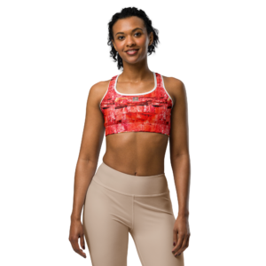 Mayan Red Designer Sports Bra