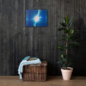 EXQUISITE BLUE PINK TEAL SKY SUNSPLASH CANVAS WALL PRINT OCT. 19TH, 2021 @ 11:24 A.M.