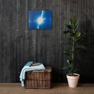 EXQUISITE BLUE PINK TEAL SKY SUNSPLASH CANVAS WALL PRINT OCT. 19TH, 2021 @ 11:24 A.M.