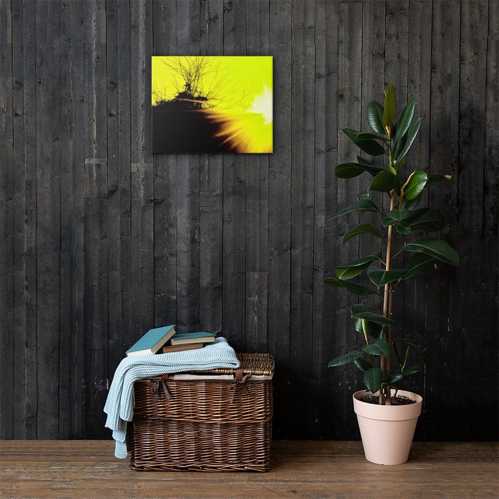 Golden Sun Shiny Sunset Arkansas River Canvas Wall Print Mar. 21st, 2019 @ 7:10 P.M.