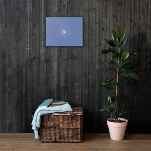 EXQUISITE ARKANSAS SIMPLE ALUETIAN BLUE SKIES STRANGE MOON PEEK CANVAS WALL PRINT JUNE 6TH, 2017 @ 8:38 P.M.