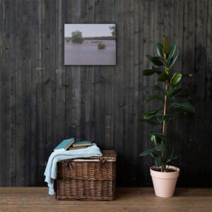 EXQUISITE ARKANSAS PERWINKLE SKIES MISSISSIPPI RIVER DELTA COLLECTION FLOODED BANKS CANVAS WALL PRINT OCT.  25TH, 2017 @ 1:59 P.M.