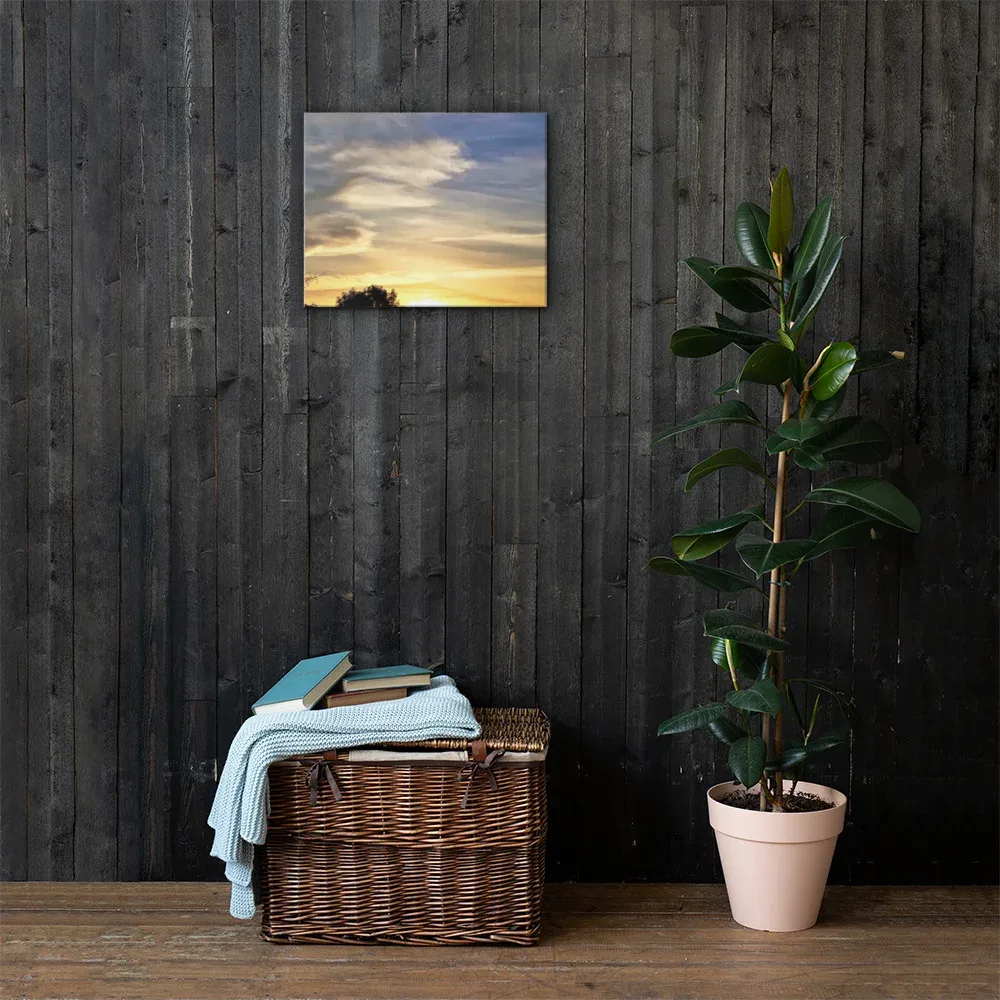 Arkansas Sunsets - Blue Skies Gold Canvas Print