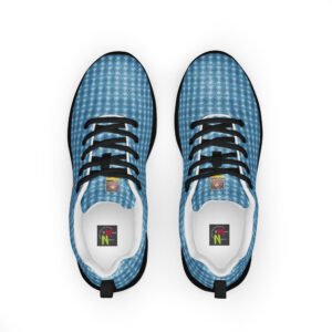 "Natty Kicks" Men’s Athletic Shoes Ocean Blue Mirror Print