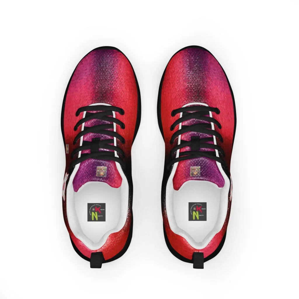"Natty Kicks" Women's Athletic Shoes Black Red Combo