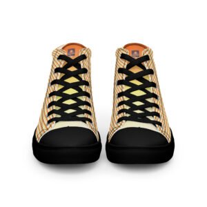 Natty Kicks Orange Yellow Hue Sunrays High Top Canvas Shoes