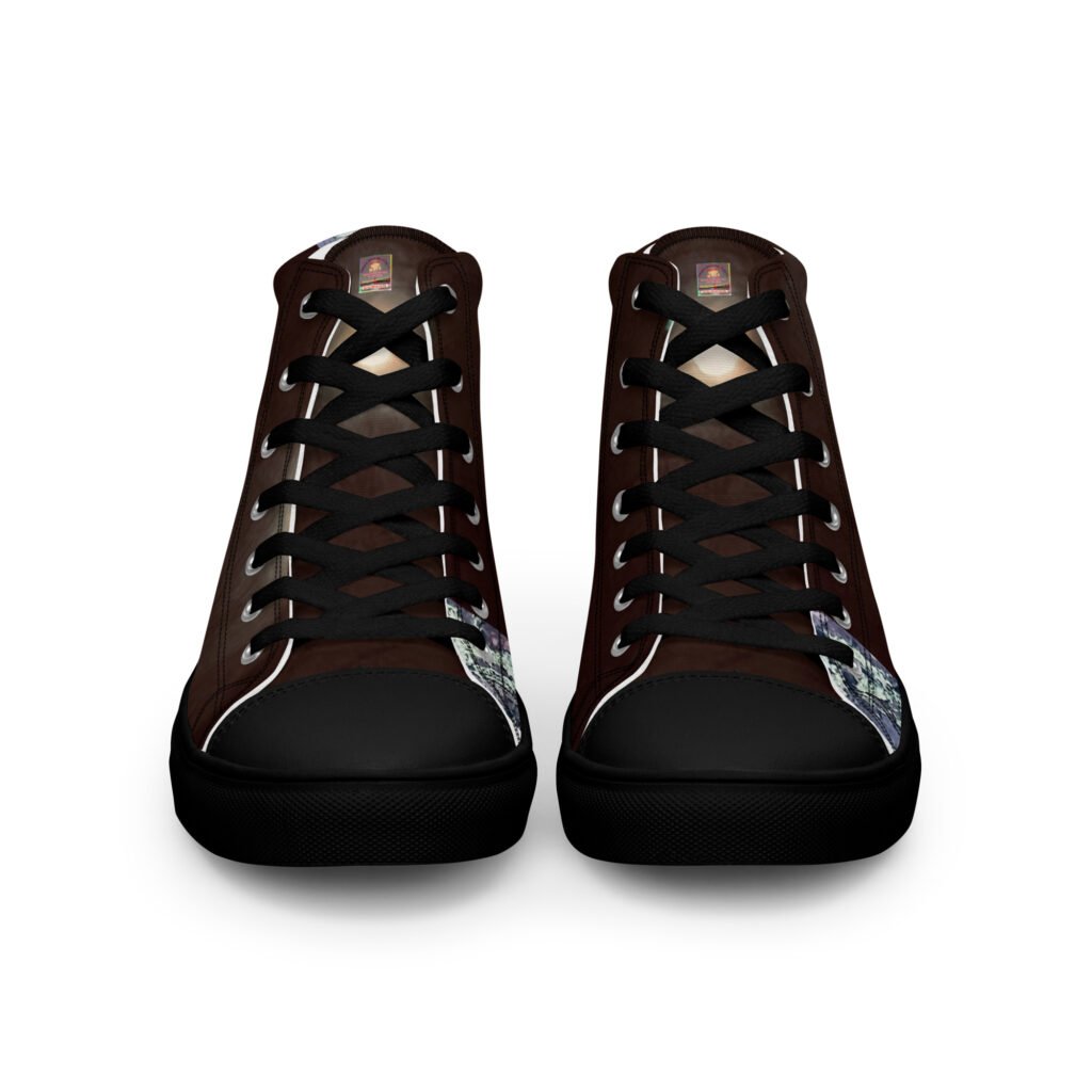 "Natty Kicks" Men’s High Top Canvas Shoes Black & Bark