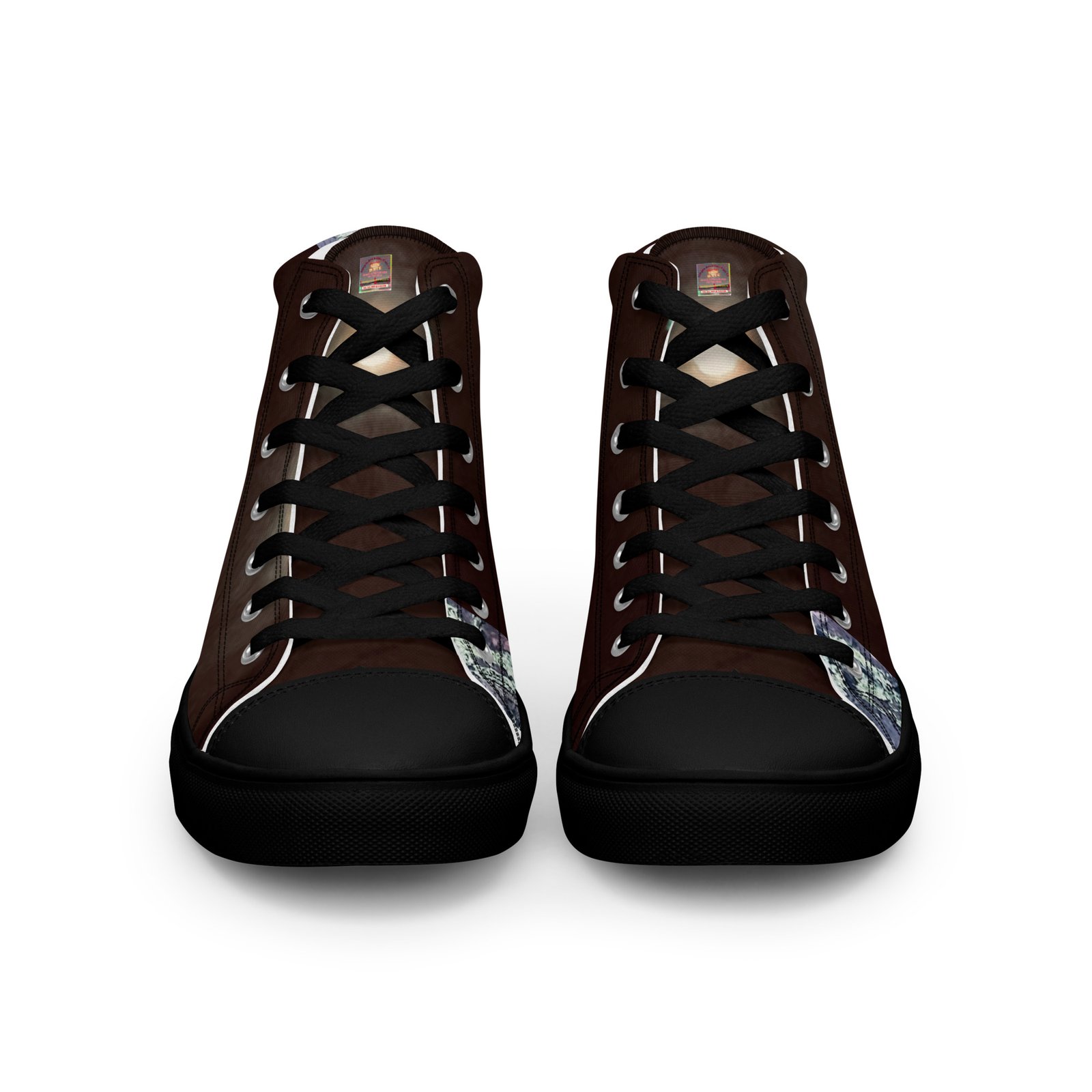 "Natty Kicks" Men’s High Top Canvas Shoes Black & Bark