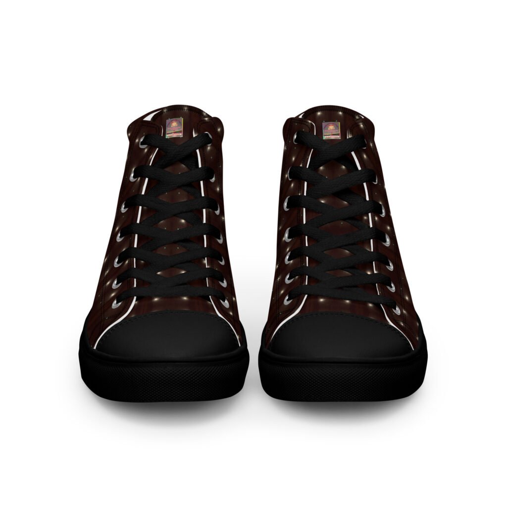 "Natty Kicks" Men’s High Top Canvas Shoes BSM2 Mini -Print