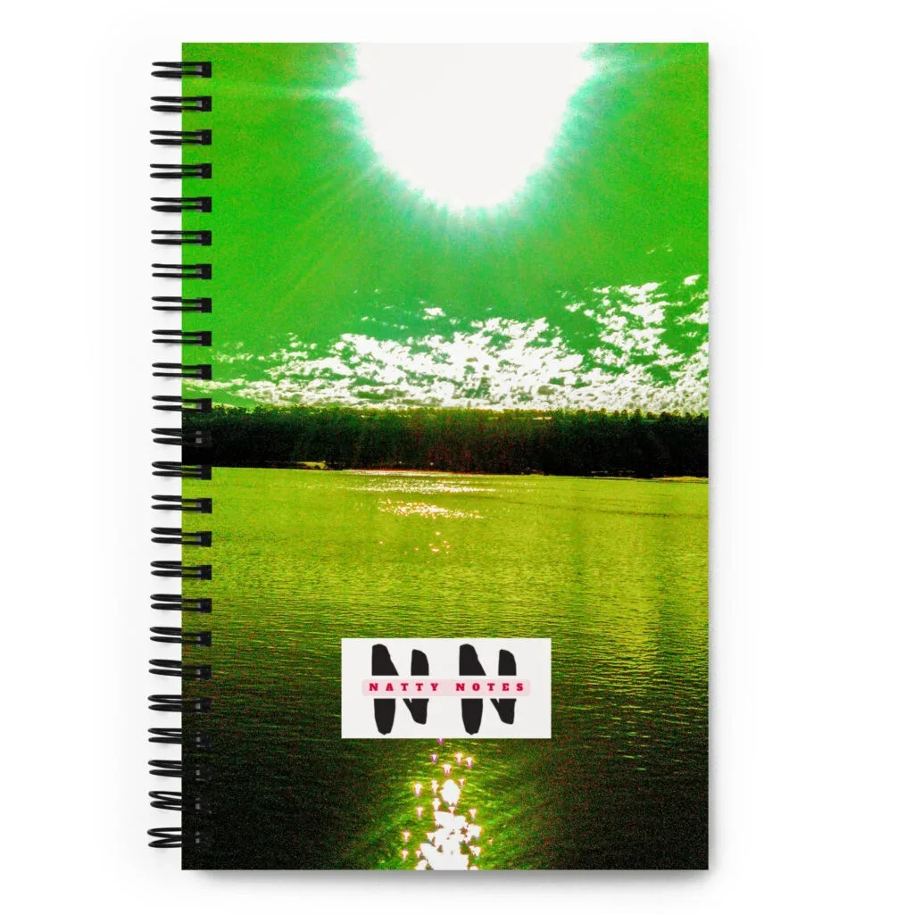Natty Notes Satin Green River Spiral Notebook