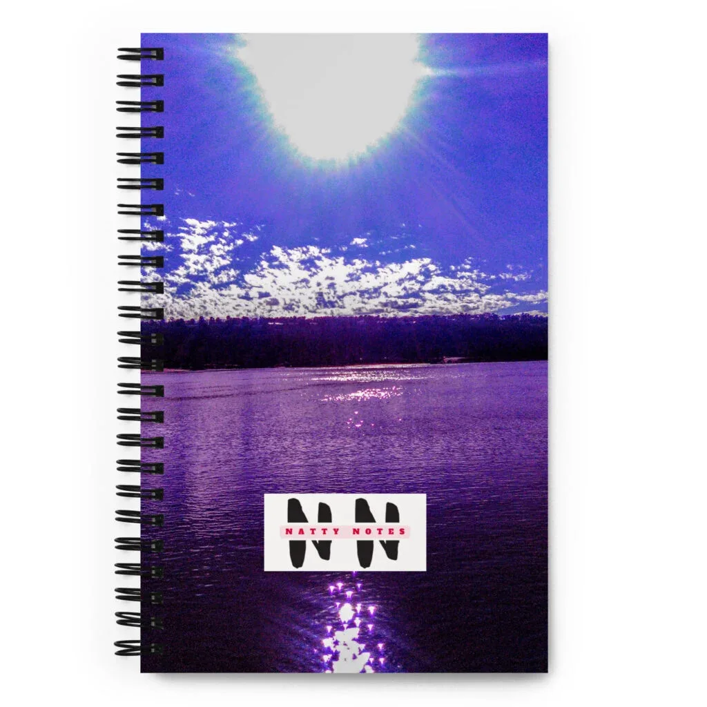 Natty Notes Deep Purple River Spiral Notebook