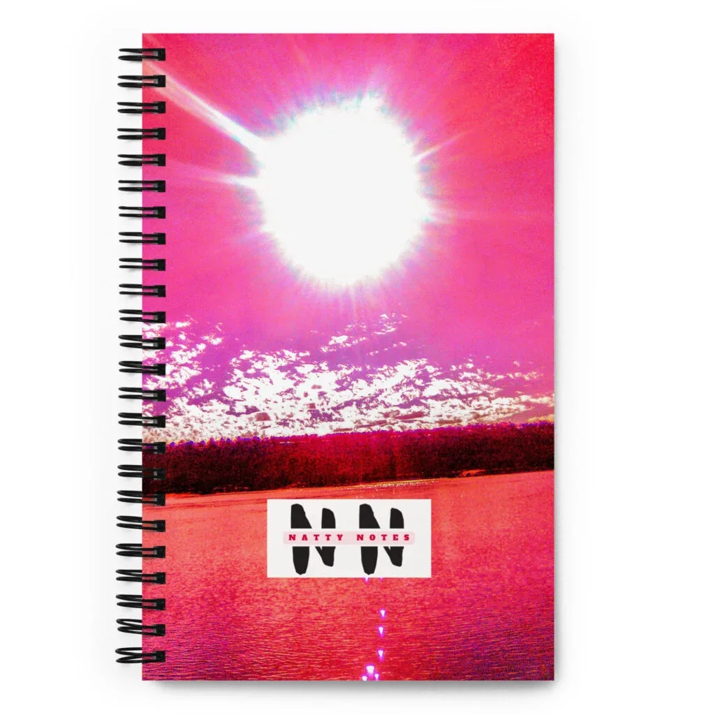 Natty Notes Hot Pink River Spiral Notebook
