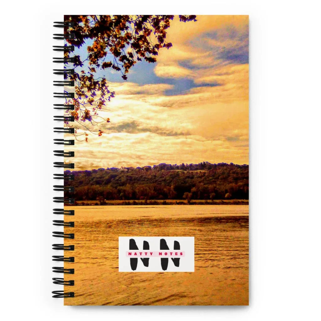 Natty Notes Soft Brown River Morning Spiral Notebook