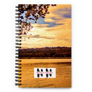 Natty Notes Soft Brown River Morning Spiral Notebook