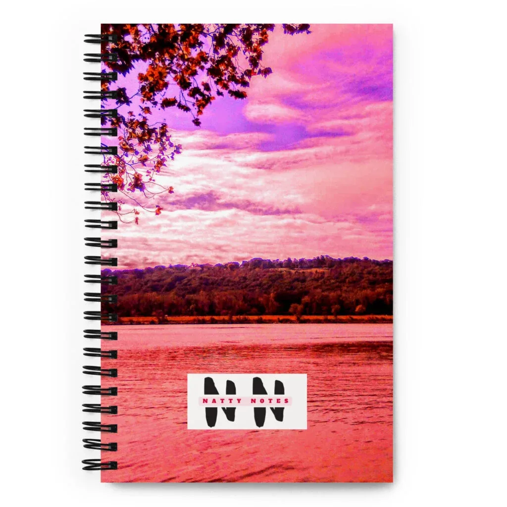 Natty Notes Purple Lilac River Morning Spiral Notebook