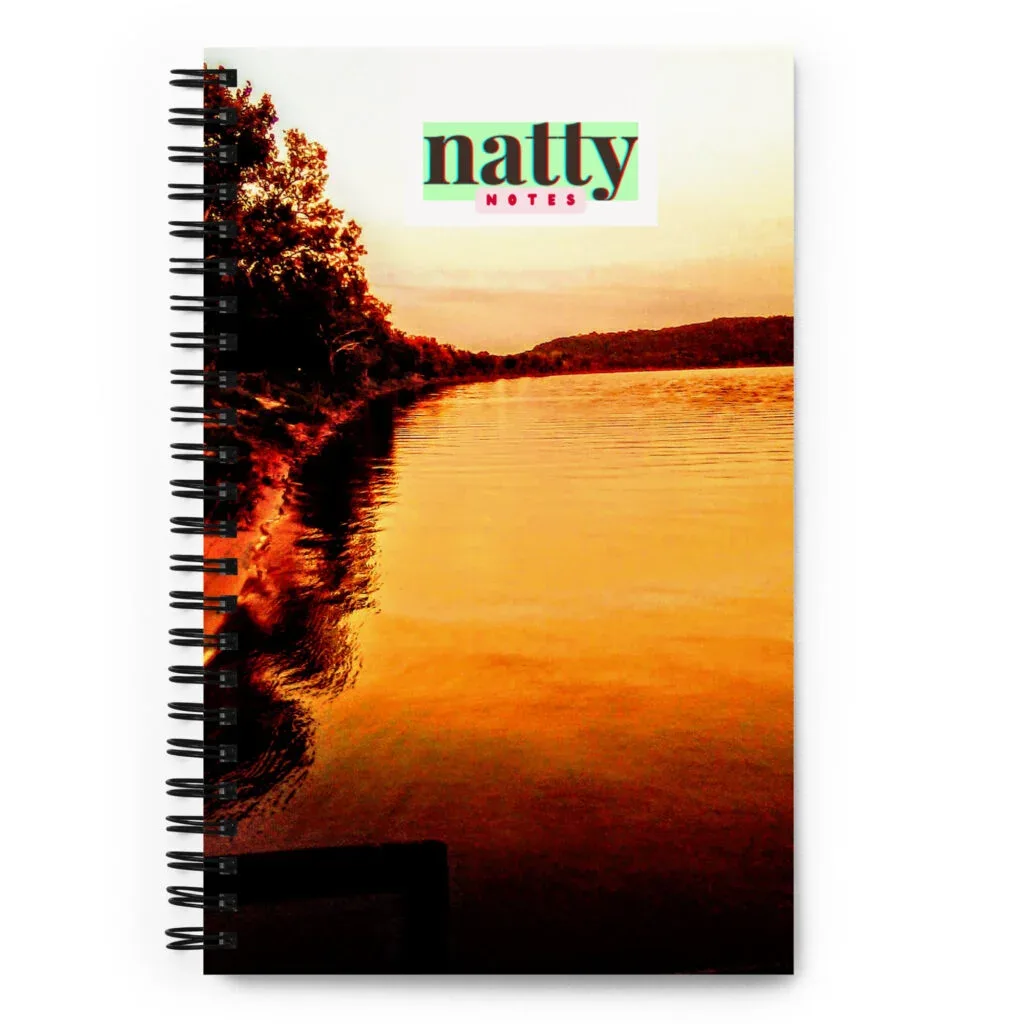 Natty Notes Soft Bronze River Sunset Spiral Notebook