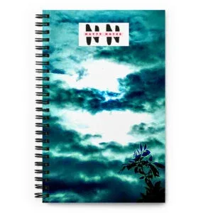 Natty Notes Teal Clouds Spiral Notebook
