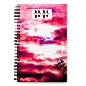 Natty Notes Burgundy Clouds Spiral Notebook