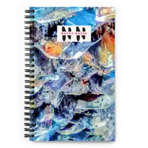 Natty Notes Spiral Notebook (Jan. 21st, 2021) - Aleutian Blue Hue Multi-Color Flipped