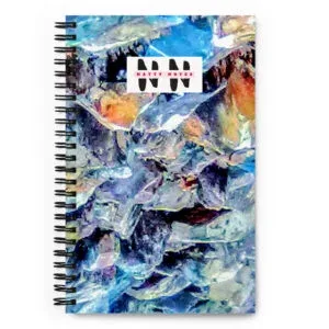 Natty Notes Spiral Notebook (Jan. 21st, 2021) - Aleutian Blue Hue Multi-Color Flipped