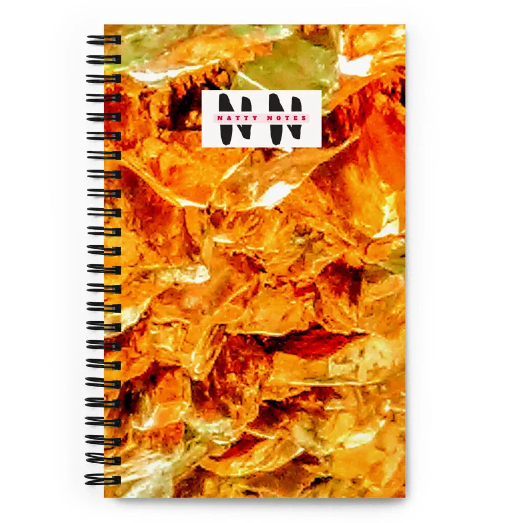 Natty Notes Spiral Notebook (Jan. 21st, 2021) - Peach Tan Lime Green Flipped