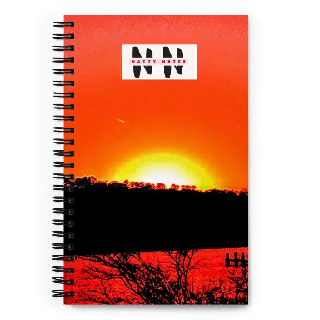 Arkansas River Sunset - Golden Melon Spiral Notebook