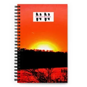 Arkansas River Sunset - Golden Melon Spiral Notebook