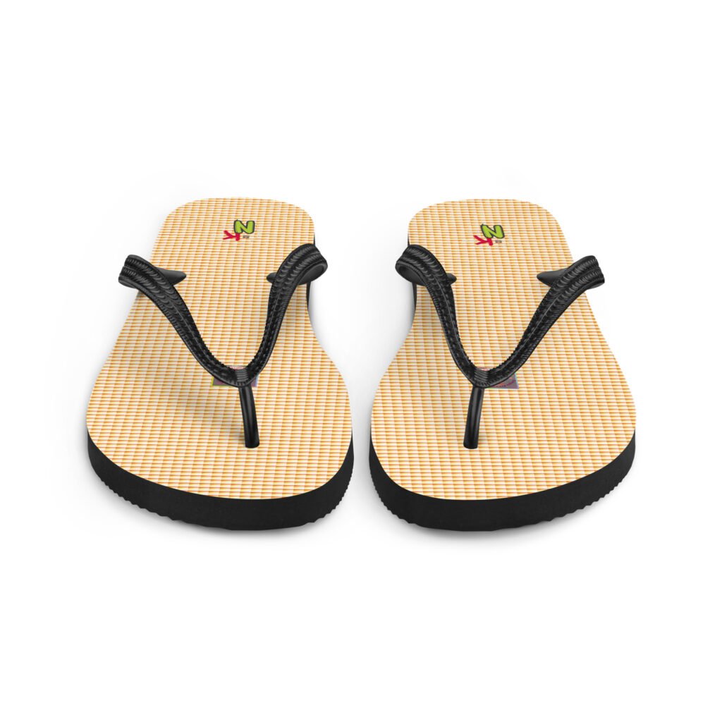 "Natty Kicks" Women's Flip-Flops Orange Yellow Hue Sunrays