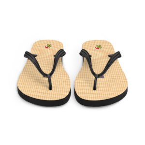 "Natty Kicks" Women's Flip-Flops Orange Yellow Hue Sunrays