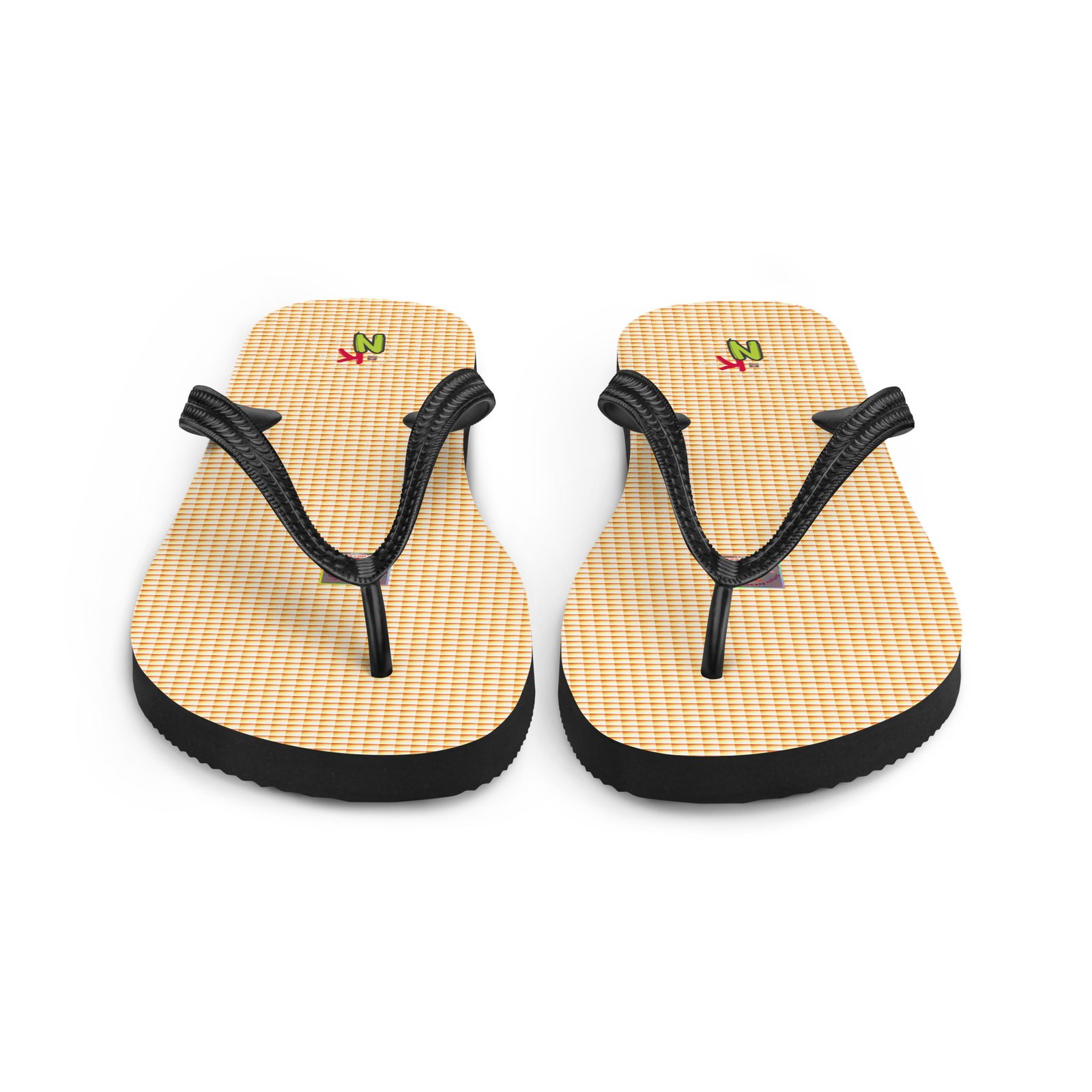 "Natty Kicks" Women's Flip-Flops Orange Yellow Hue Sunrays