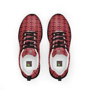 Natty Kicks Pink Red Flower Pattern Athletic Shoes