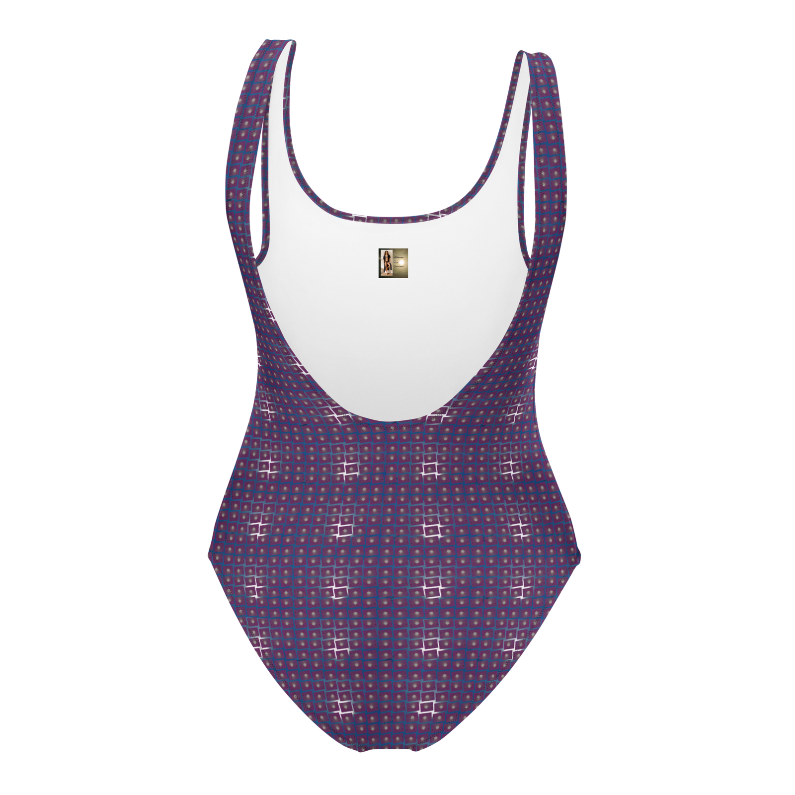 Designer Swimsuit Dark Purple Combo Skies Pattern 2 - Image 5