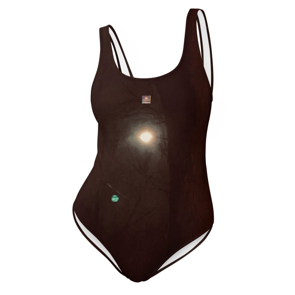 Designer Swimsuit West Little Rock Black Sky Moonlight 2 Print