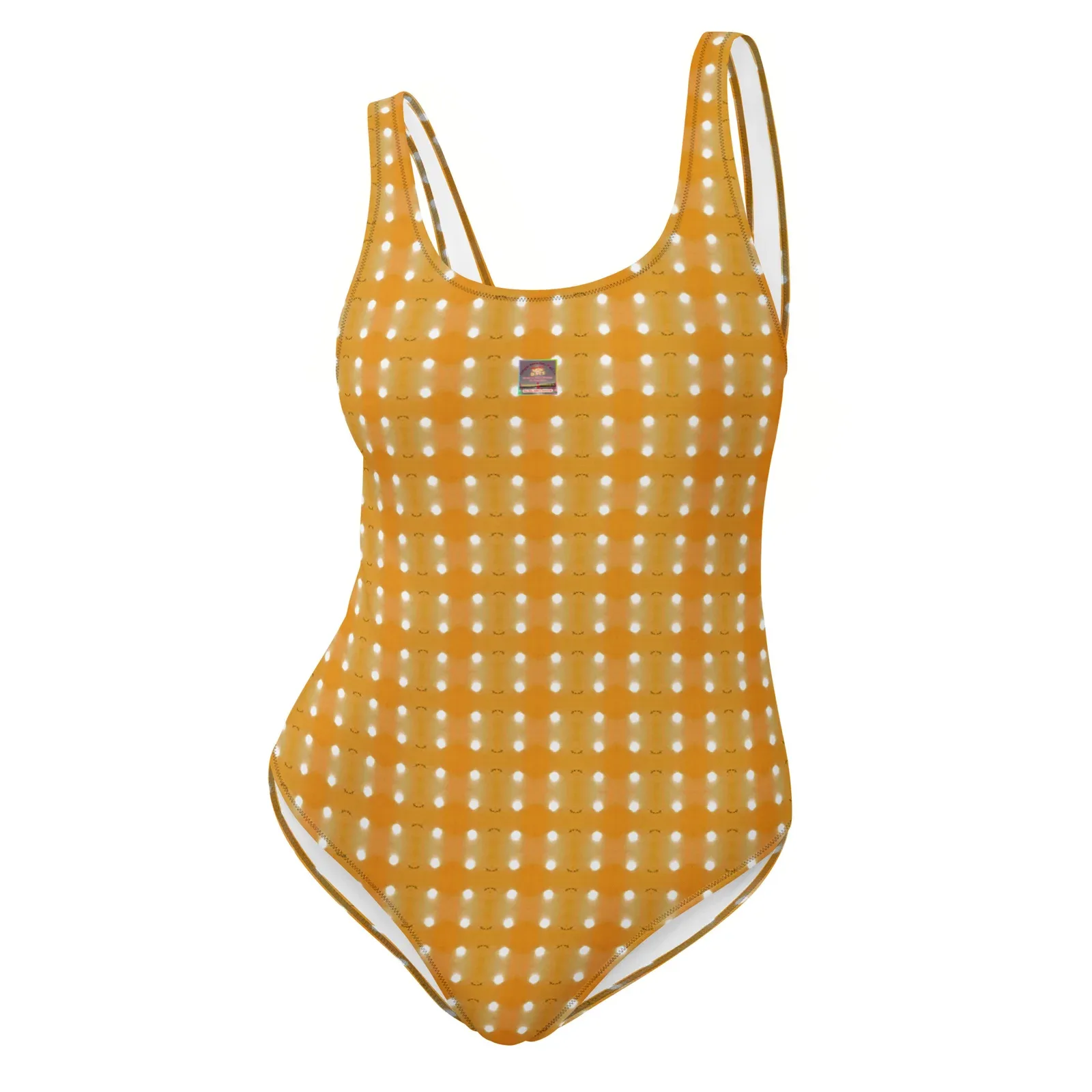 Designer Swimsuit Arkansas Morning Golden Mustard Skies Pattern