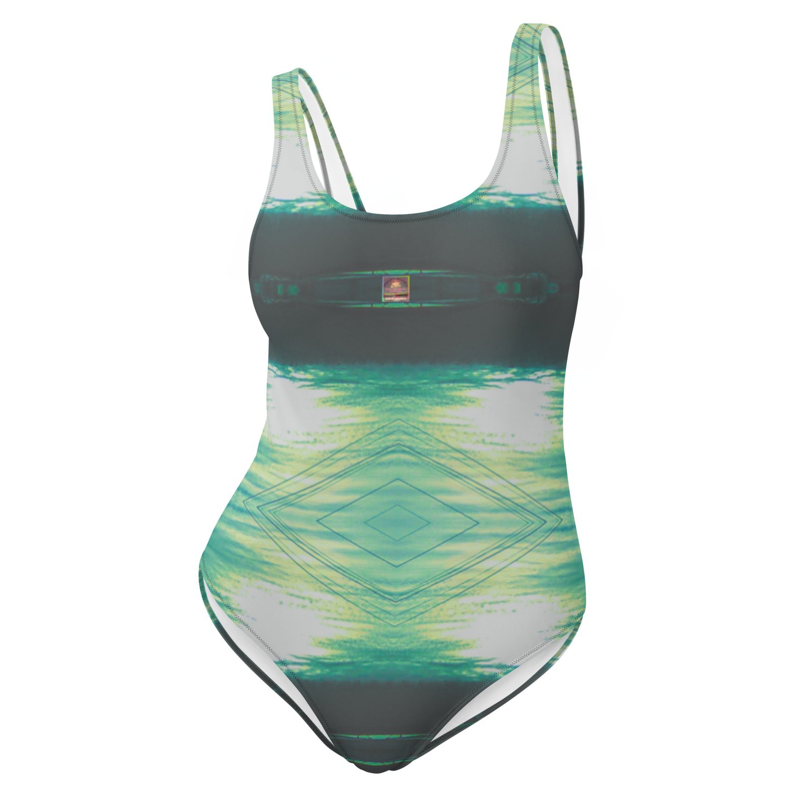 Designer Swimsuit Arkansas December Skies Pea Green - Image 2