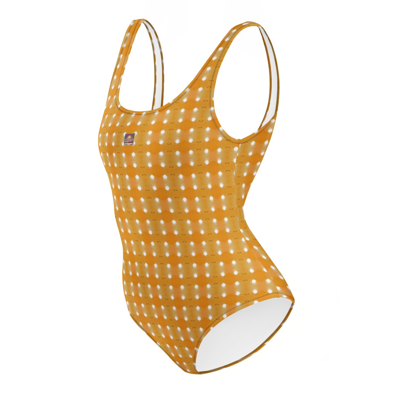 Designer Swimsuit Arkansas Morning Golden Mustard Skies Pattern - Image 3