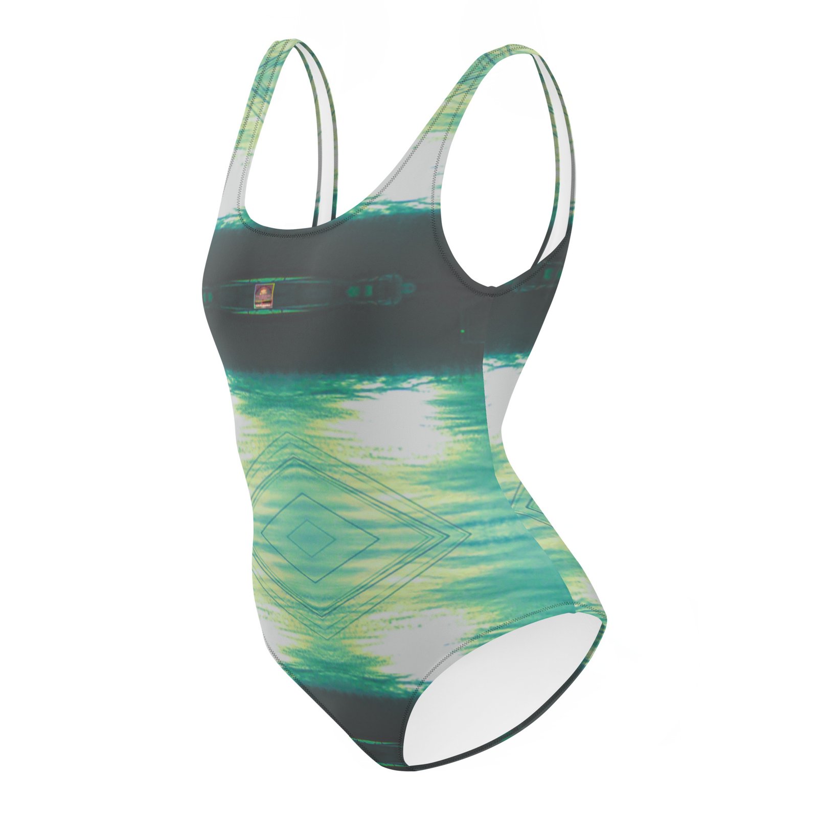 Designer Swimsuit Arkansas December Skies Pea Green - Image 4