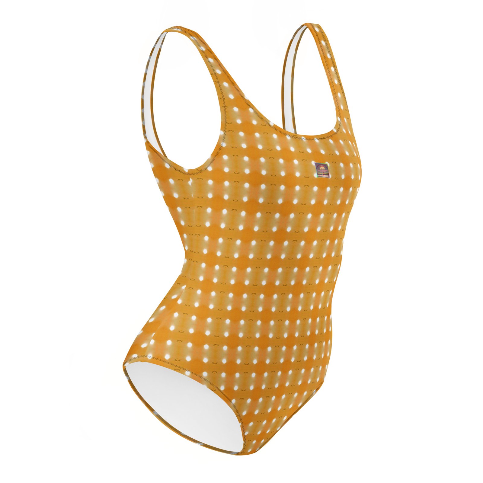 Designer Swimsuit Arkansas Morning Golden Mustard Skies Pattern - Image 2