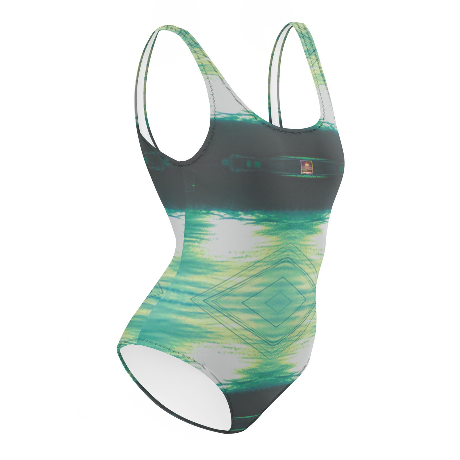 Designer Swimsuit Arkansas December Skies Pea Green - Image 3