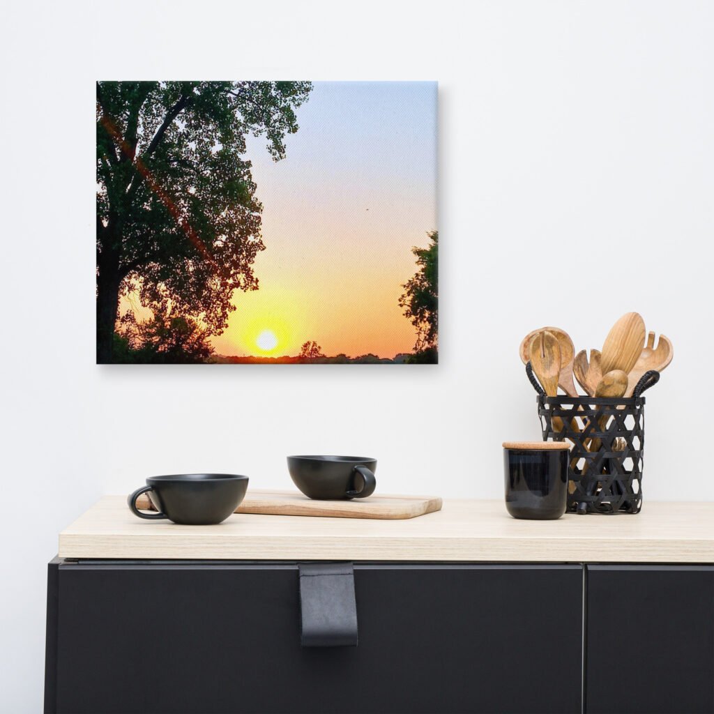BEAUTIFUL ARKANSAS SUNSET ONE CANVAS WALL PRINT