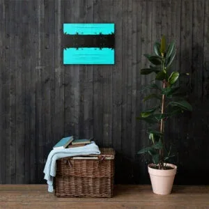 Teal Arkansas River Garden Island - Canvas Wall Print