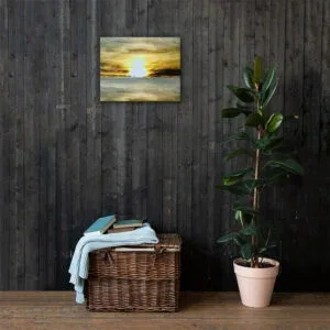 Gold Skies Two Ships Wall Art