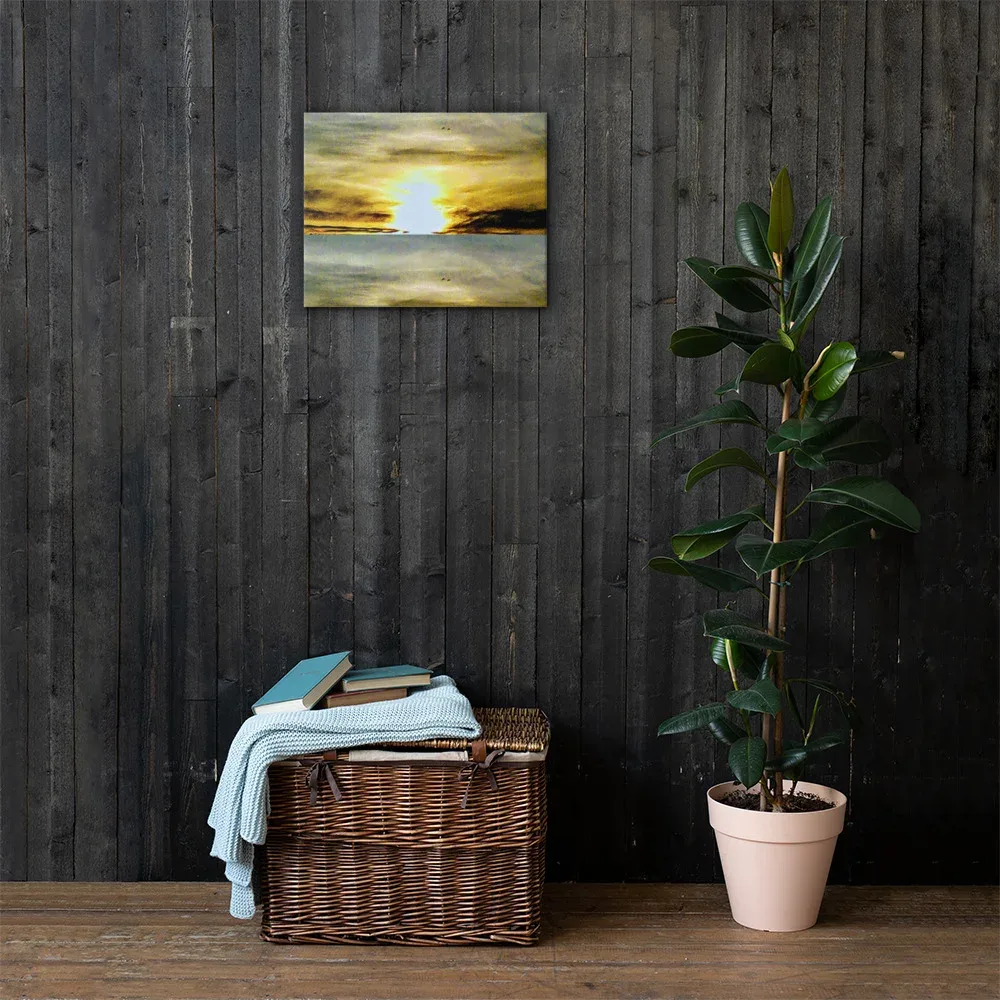 Gold Skies Two Ships Wall Art